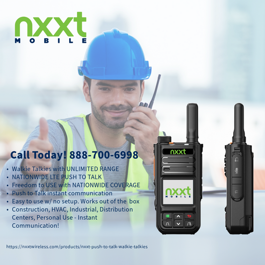 NXXT PUSH TO TALK WALKIE TALKIES